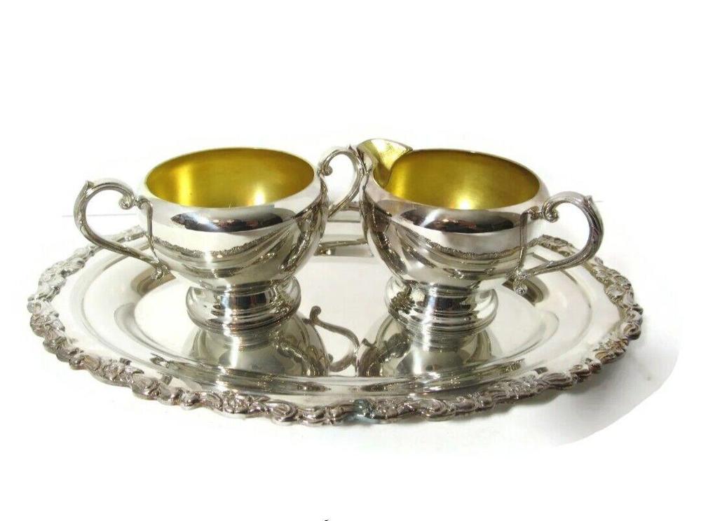 Vintage Oneida Silver Plate Du Maurier 3 Pc Dessert Set New In Original Box